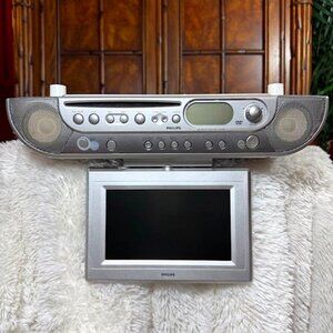Philips DVD CD Player 7" LCD TV AM/FM Radio Clock Under Cabinet Device AJL700/37